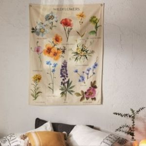 Botanical Wildflower Tapestry